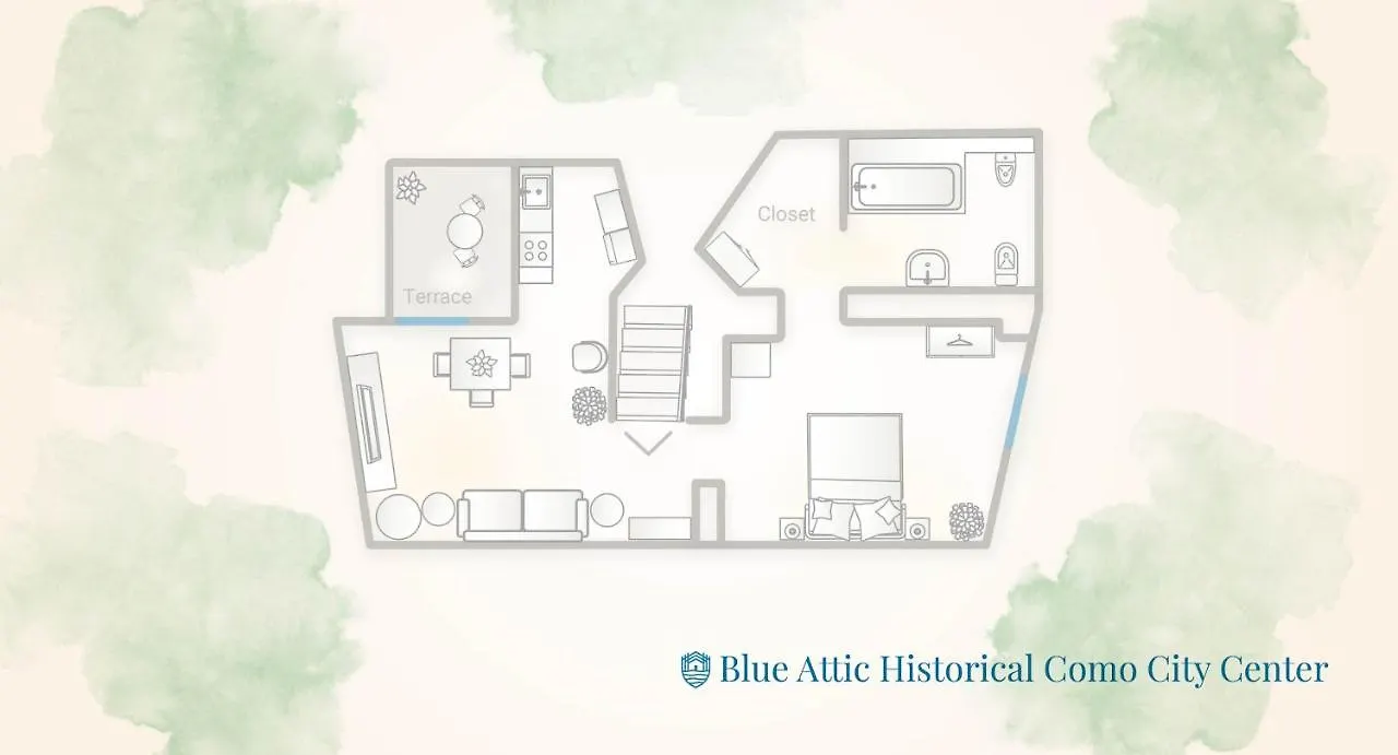 Apartamento Blue Attic - Historical Como City Center By Rent All Como